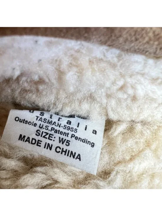 UGG Tasman Suede Sheepskin Slippers Chestnut Size 5 - Picture 8 of 11